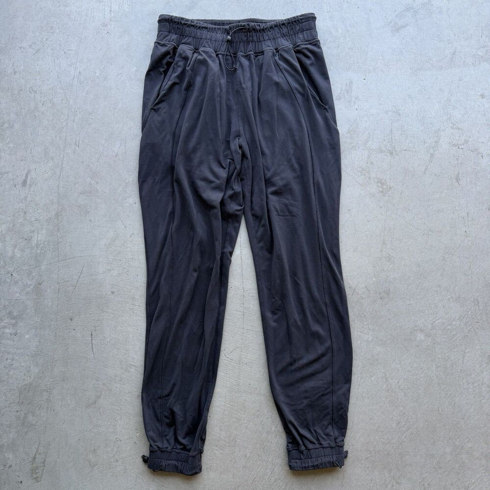 Lululemon Jogger Pants Womens 8 Stretch Black Relaxed Fit Gym Running Yoga